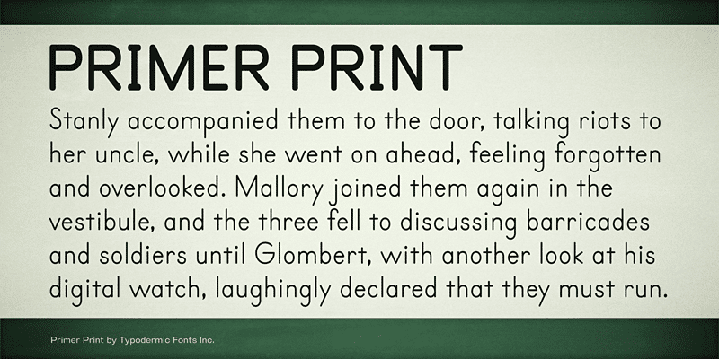 Primer Print Font