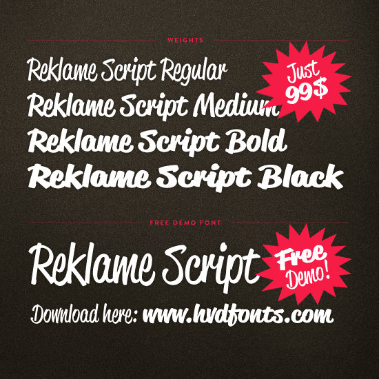 Reklame Script Font 1