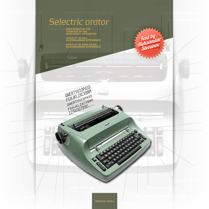 Selectric Orator Font 1