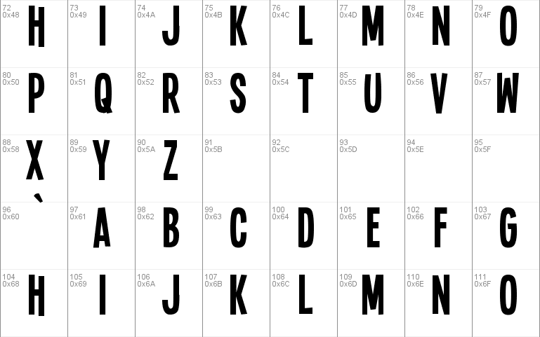 Single Sleeve Font 2