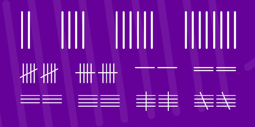 Tally Mark Font 1