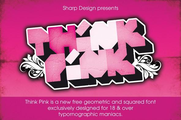 Think Pink Font 1
