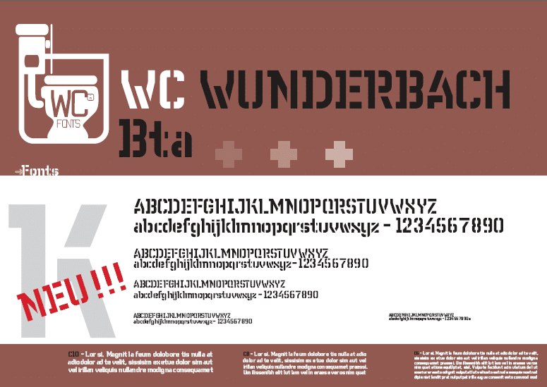 WC Wunderbach Bta Font 1