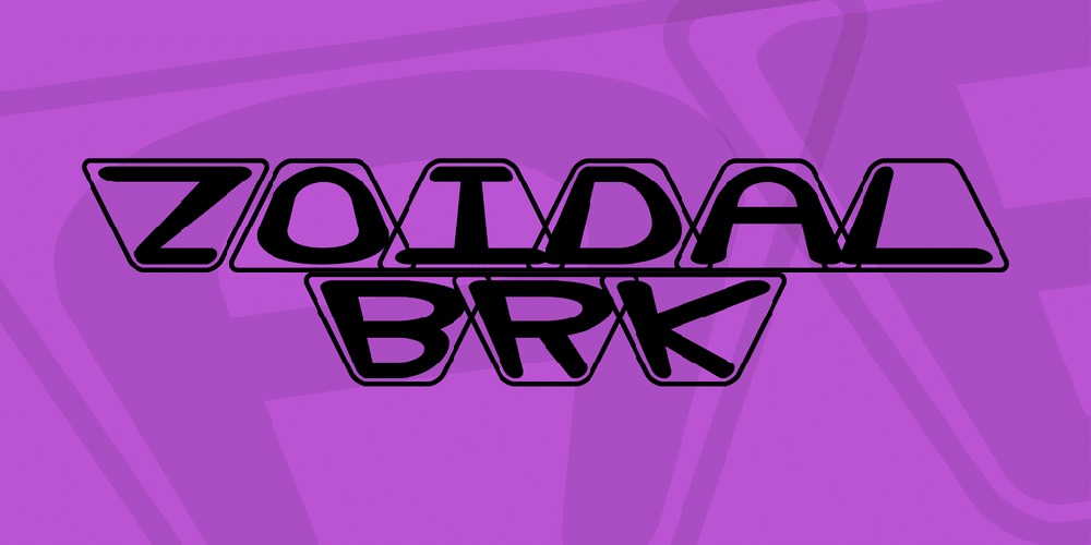 Zoidal BRK Font 1
