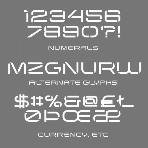 Arkitech Stencil Font 5