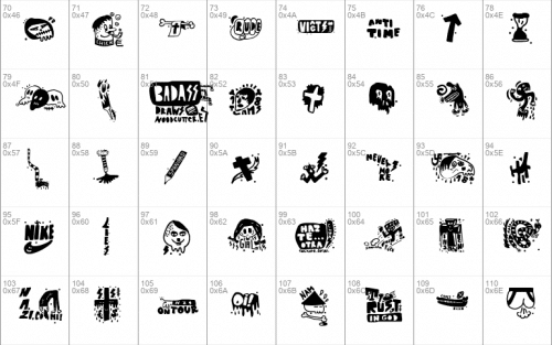 Badass Draws Font 3