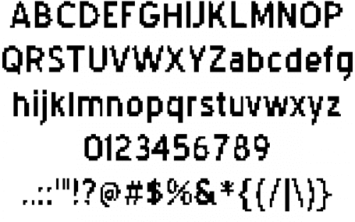 Blue Highway (Pixielated) Font 2
