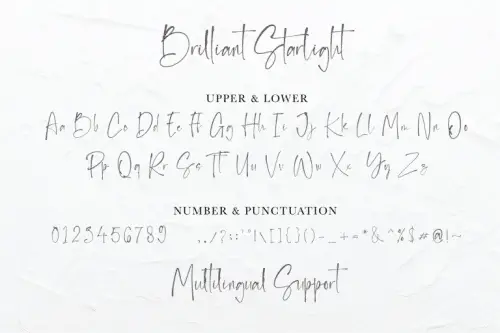Brilliant Starlight Elegant Signature Font 8