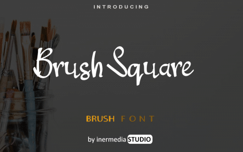 Brush Square Font 1
