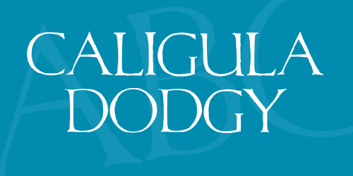Caligula Dodgy Font 1