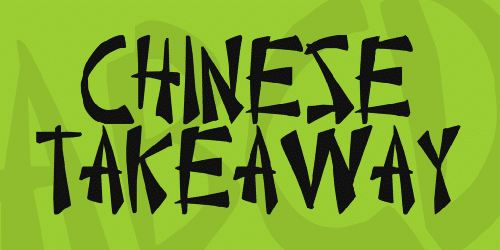 Chinese Takeaway Font