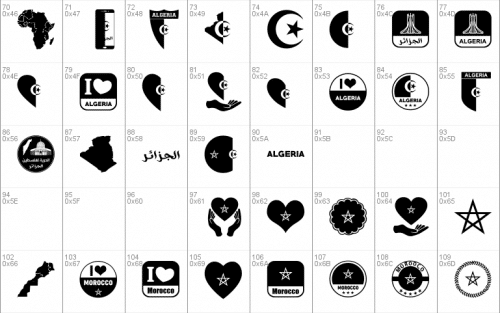 Color Morocco Algeria Font 3