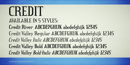 Credit River Font 1
