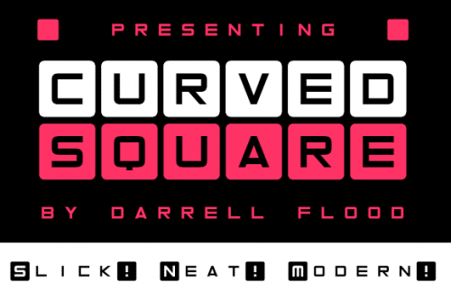 Curved Square Font 1