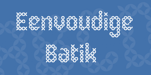 Eenvoudige Batik Font 1