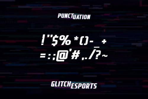Glitch Esports Font 5