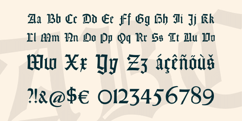 Gotisch Weiss UNZ1A Font 4