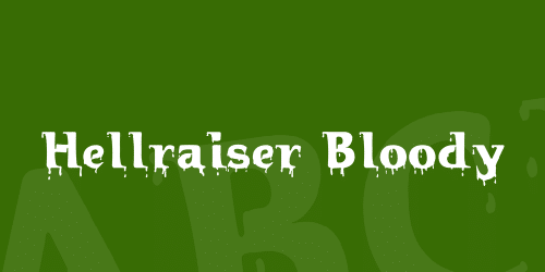 Hellraiser Bloody Font 2