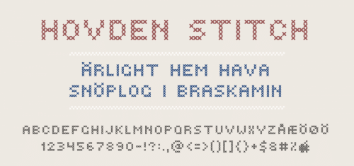 Hovden Stitch Font 1