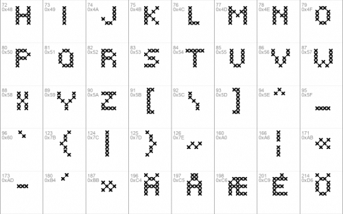 Hovden Stitch Font 3