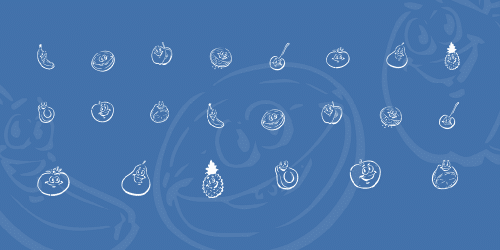 KR Happy Fruit Font 1