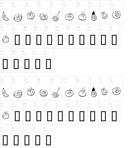 KR Happy Fruit Font 2