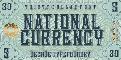 National Currency Font
