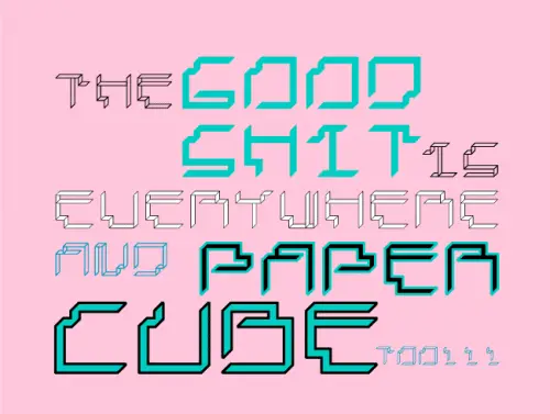 Paper Cube Font 3