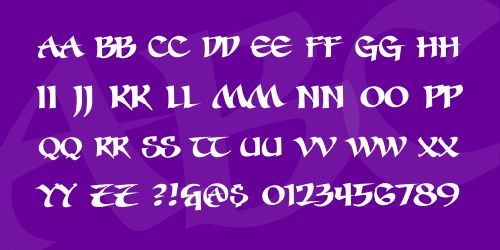 Seven Swordsmen BB Font 3