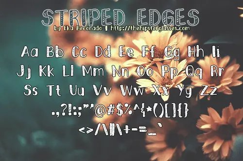 Striped Edges Font 1