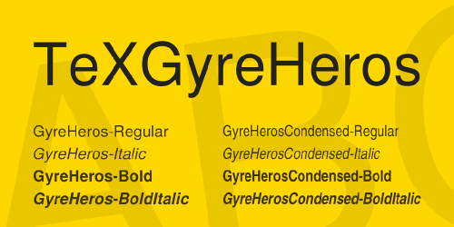 Texgyreheros Font