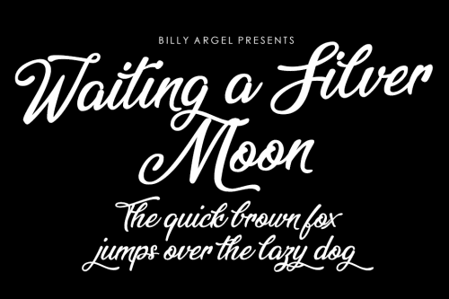 Waiting a Silver Moon Font 1
