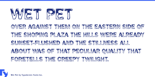 Wet Pet Font 1