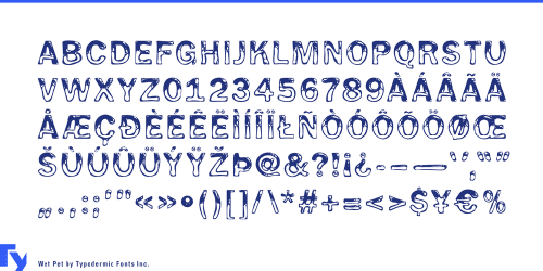 Wet Pet Font 3