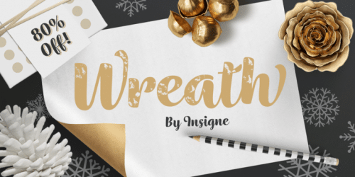 Wreath Halftone Font 1