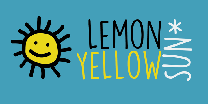 DK Lemon Yellow Sun Font 1
