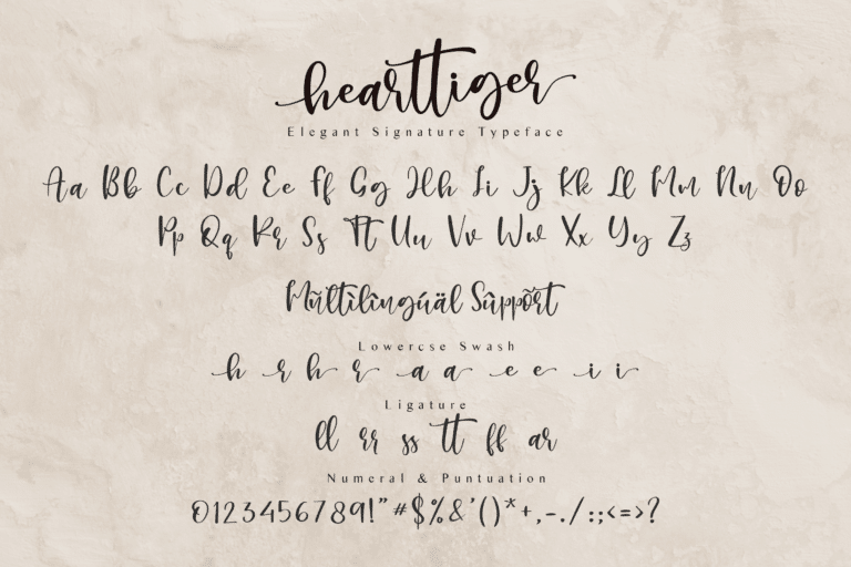 Hearttiger Font 4