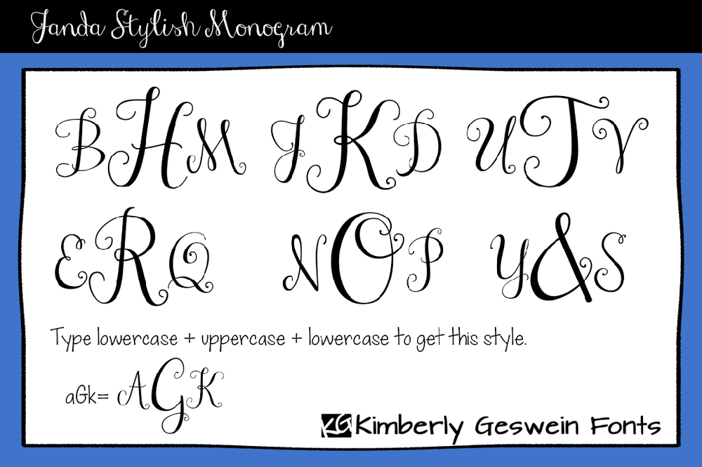Janda Stylish Monogram Font