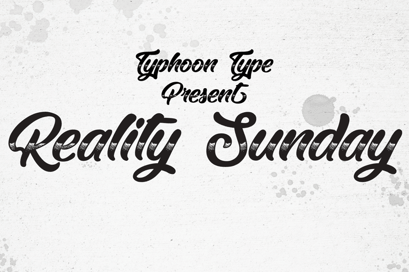 Reality Sunday Font 1