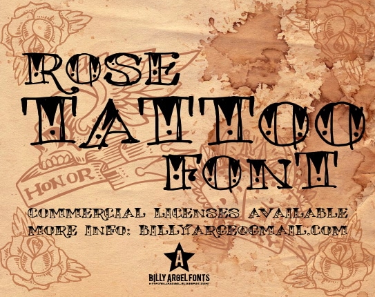Rose Tattoo Font