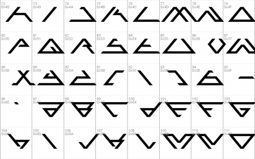 Angled Font 3