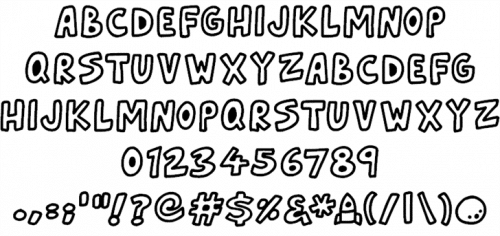 Asteroid 7337 Font 2