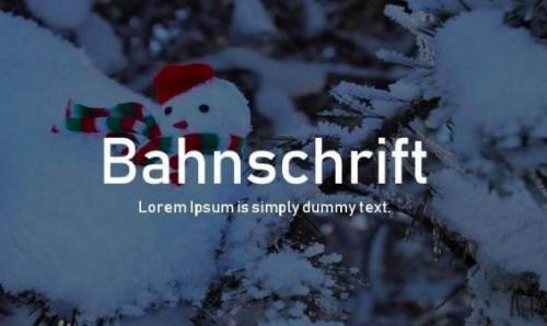 Bahnschrift Font 1