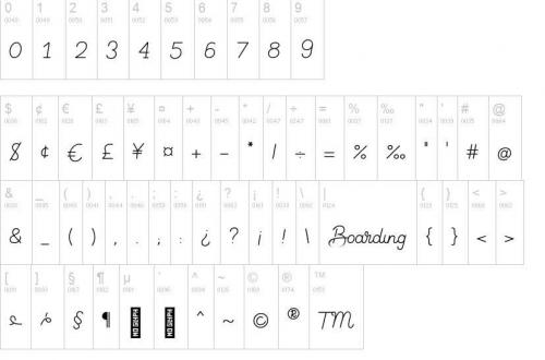 Boarding-Font-21