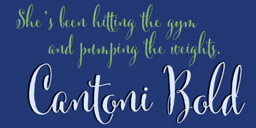 Cantoni Font 12