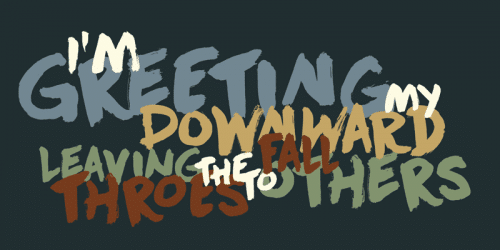 DK Downward Fall Font