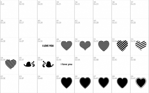 Font I Love You Font 2