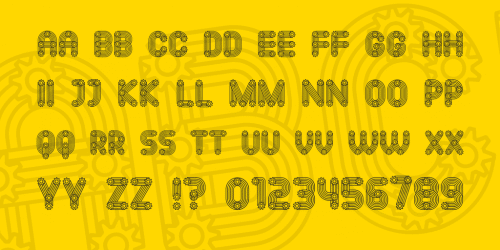 Gears Font 2
