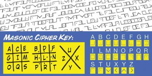 Illuminati Masonic Cipher Font 1
