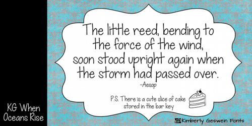 KG When Oceans Rise Font 1